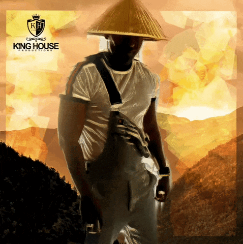 a painting of a man wearing a conical hat with king house written on it