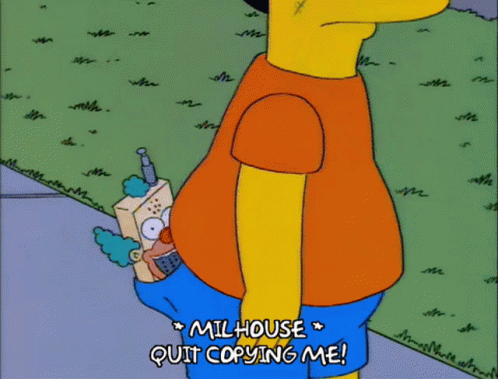 The Simpsons Millhouse GIF - The Simpsons Millhouse Copying GIFs