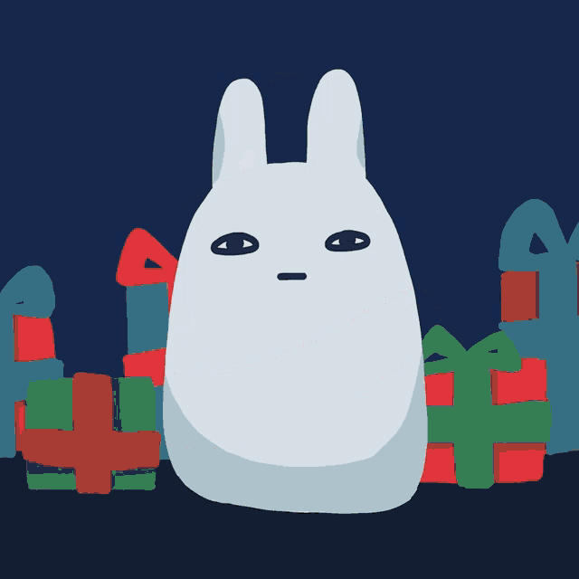 廢兔 廢物兔子 GIF - 廢兔 廢物兔子 聖誕節 GIFs