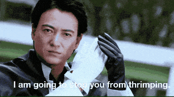 a man holding a piece of paper with the words i am going to stop you from thripping on the bottom