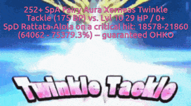 a screenshot of a video game that says twinkle tackle on the bottom