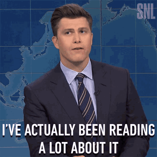 Ive Actually Been Reading A Lot About It Saturday Night Live GIF - Ive Actually Been Reading A Lot About It Saturday Night Live Weekend Update GIFs