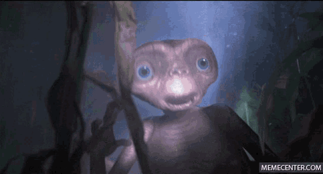 a close up of et from the movie et