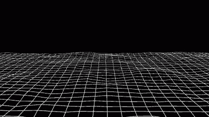 a computer generated image of a wireframe landscape with mountains in the background
