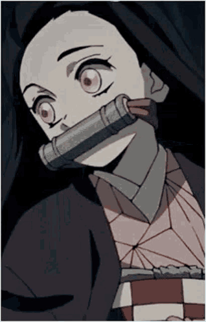 a close up of a person 's face with a tube in her mouth .
