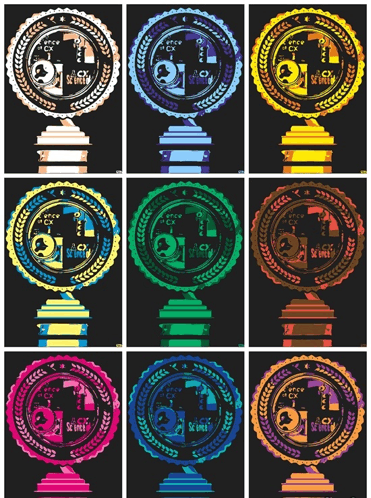 a collage of trophies with the word science on it