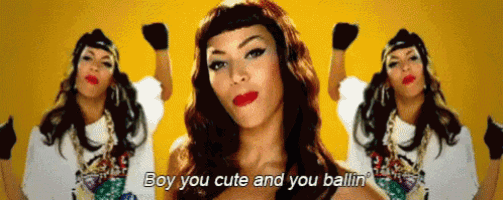 a woman says boy you cute and you ballin