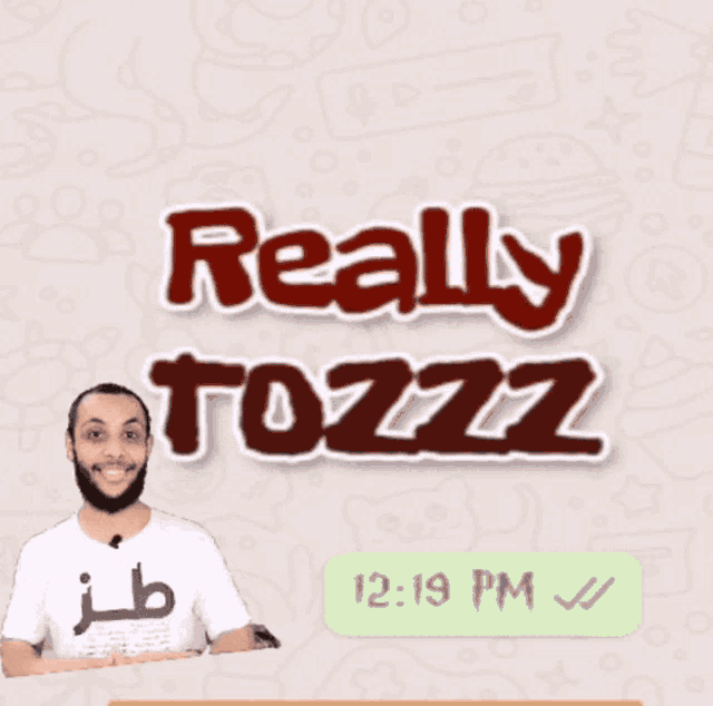 a man giving a thumbs up next to a message that says " really tozzz "