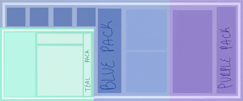 a blue pack and a purple pack are displayed
