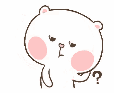 a cartoon illustration of a white bear with pink cheeks and a heart in its mouth .
