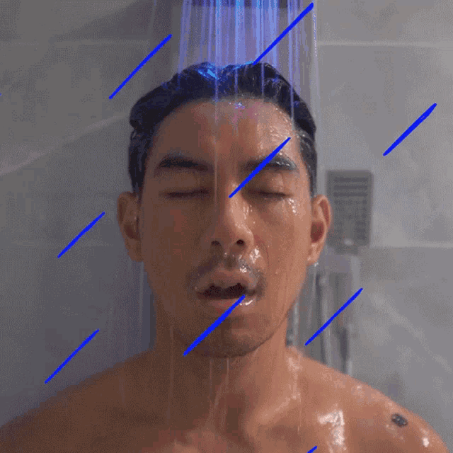 Taking A Shower Matty GIF - Taking A Shower Matty Cajun Koi Academy GIFs