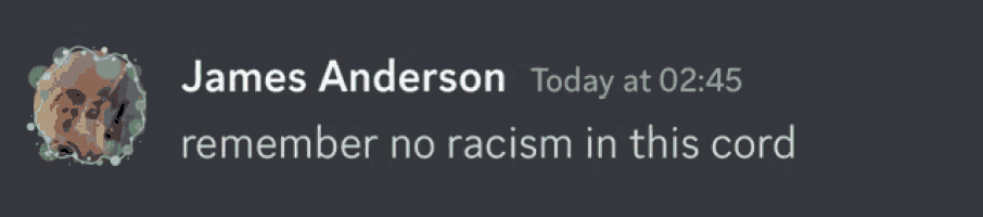 a message from james anderson today at 02:45