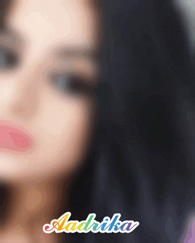 a blurred image of a woman with the name aarika on the bottom right