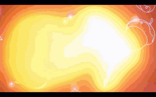 a pixel art of a yellow and orange background with a white swirl in the middle