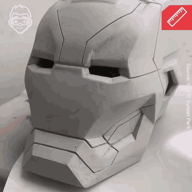 Iron Man Helmet Sculpture GIF - Iron Man Helmet Iron Man Sculpture GIFs