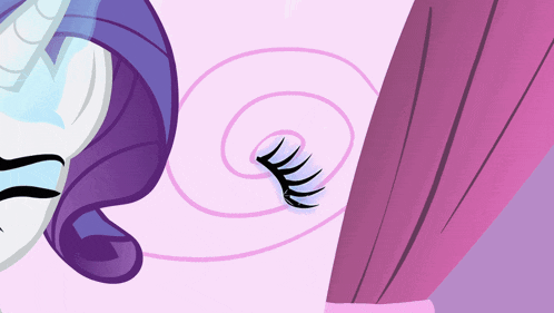 a close up of a cartoon pony 's eyelashes