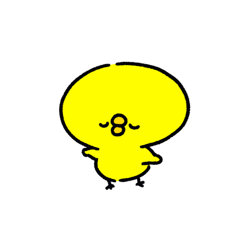 a cartoon drawing of a yellow chicken with an 8 on its face