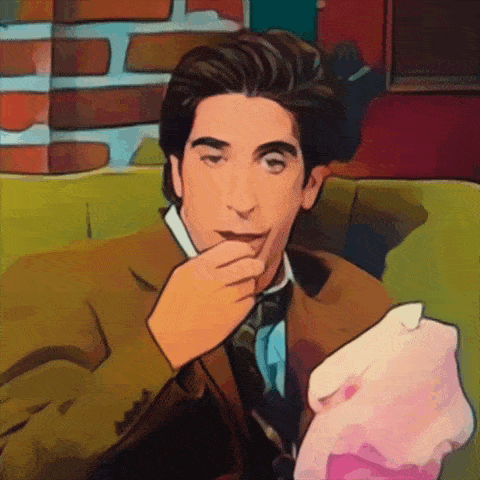 a cartoon of a man in a suit and tie holding a piece of paper