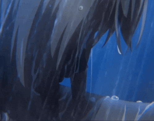 a drawing of a spider man in the rain