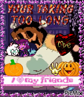 a cartoon of a dog with a heart that says love on it