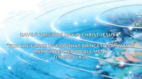 a blue background with a quote from the bible