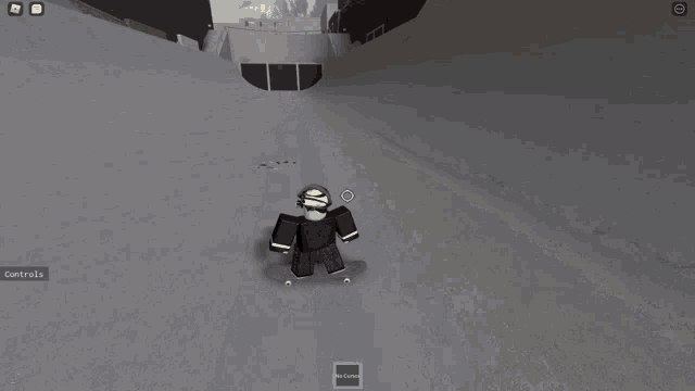 a screenshot of a video game shows a person riding a skateboard on a wall