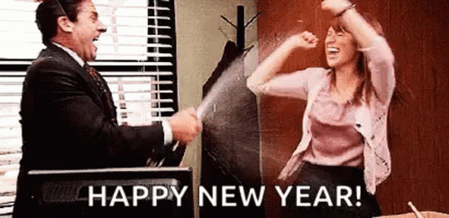 Happy New Year The Office GIF - Happy New Year The Office Celebrate GIFs