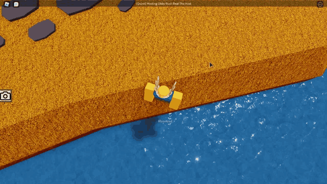 a screenshot of a video game shows a person standing on a cliff