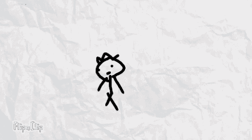 a black and white drawing of a person falling down on a piece of crumpled paper .