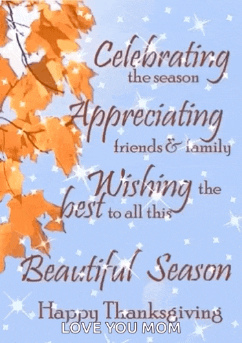 a greeting card for thanksgiving wishing the best to all this beautiful season