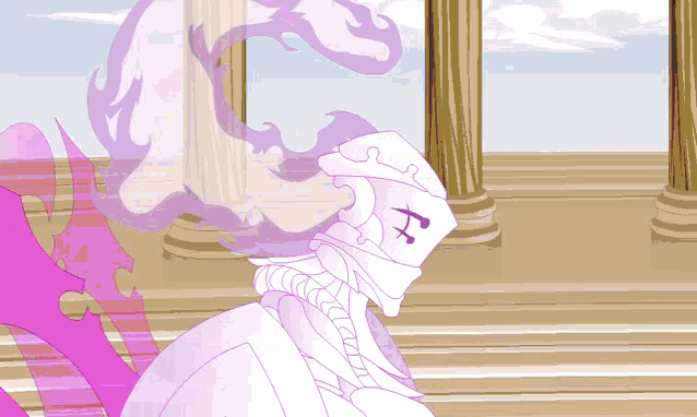 a cartoon drawing of a knight with a cross on his face