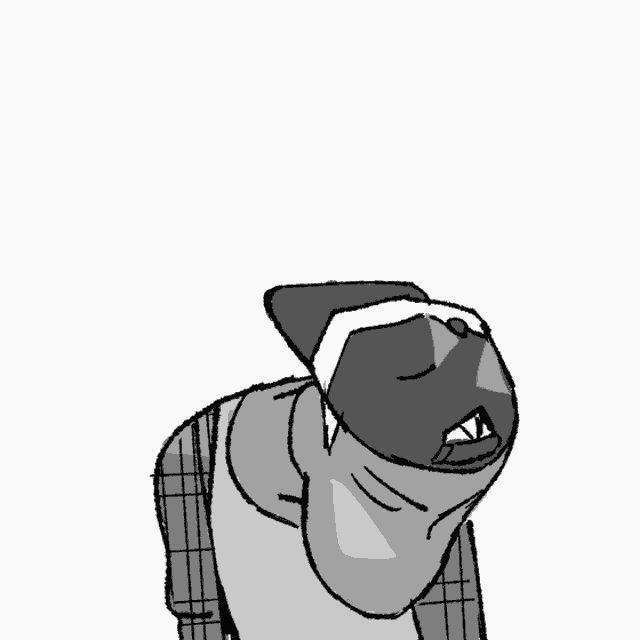 a black and white drawing of a person with a hood