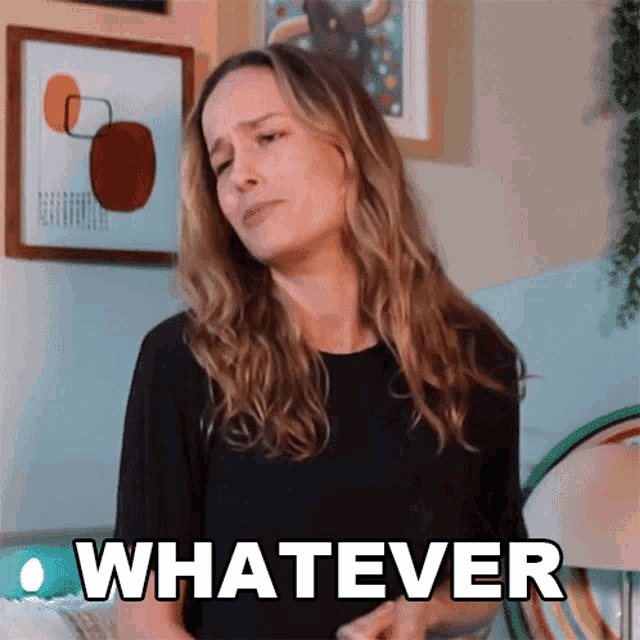 Whatever No Big Deal Brie Larson GIF - Whatever No Big Deal Brie Larson Doesnt Matter GIFs