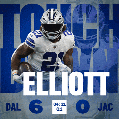 a poster of a football player with the name elliott