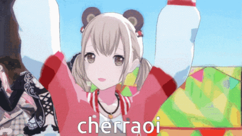 a picture of a girl with the word cherraoi in the corner