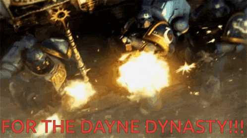 a painting of a group of soldiers with the words for the dayne dynasty