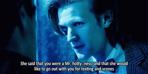 Doctor Who Texting GIF - Doctor Who Texting Scones GIFs