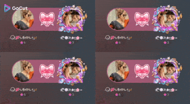 a collage of images with a gocut logo in the upper left corner