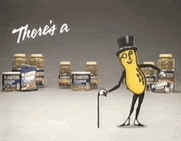 Mr Peanut Planters Peanuts GIF - Mr Peanut Planters Peanuts Theres A Whole Lotta Nuttin Going On GIFs