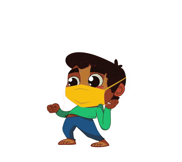 a cartoon character is surrounded by colored smoke