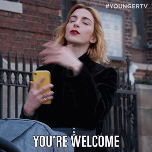 Youre Welcome Appreciated GIF - Youre Welcome Appreciated Molly Kate Bernard GIFs