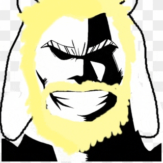 a black and white drawing of a man with a beard and a hat .
