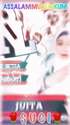 a picture of a woman with the words " assalamualaikum " on top