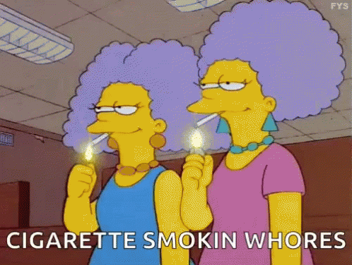 Sisters Simpsons GIF - Sisters Simpsons Smoking GIFs