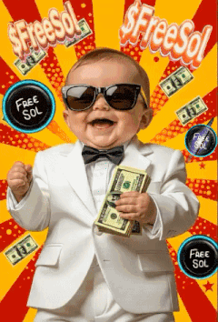 a baby in a tuxedo and sunglasses holds a stack of money