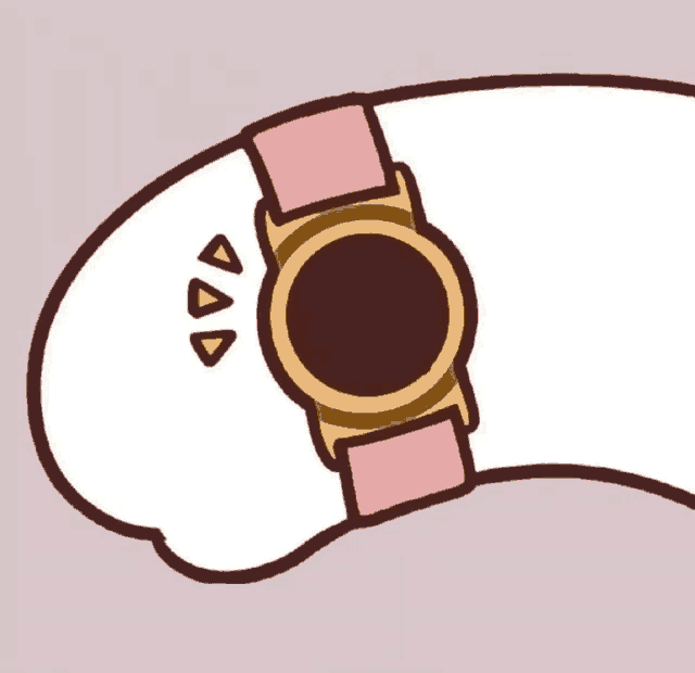 a cartoon drawing of a watch that says bust o'clock on it