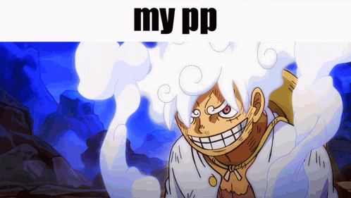 a cartoon character with smoke coming out of his mouth and the words " my pp " above him