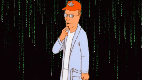 a cartoon of king billy standing in front of a matrix