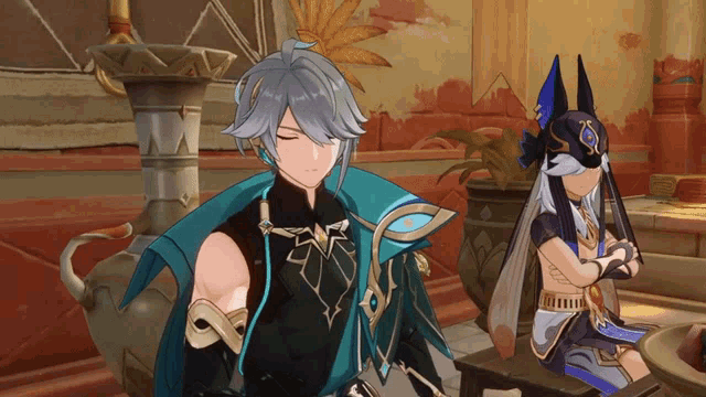 a man and a woman are in a video game