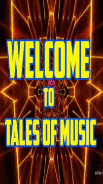 a sign that says welcome to tales of music in yellow letters